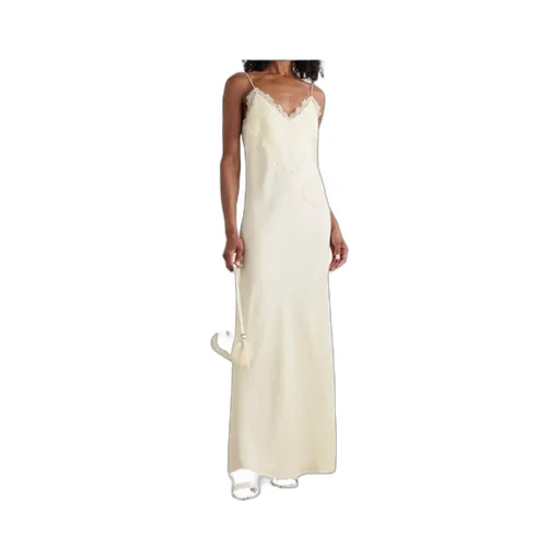 Lace-Trim Midi Dress