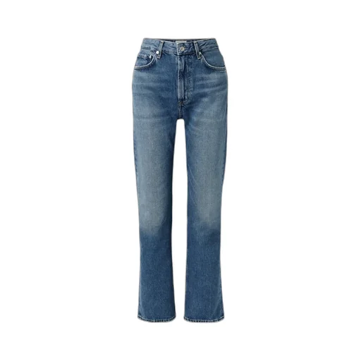 Light-Wash Five-Pocket Denim Jeans
