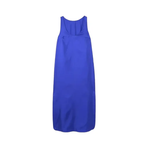 Scoop-Neck Side-Vent Maxi Dress