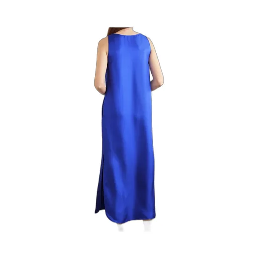 Scoop-Neck Side-Vent Maxi Dress