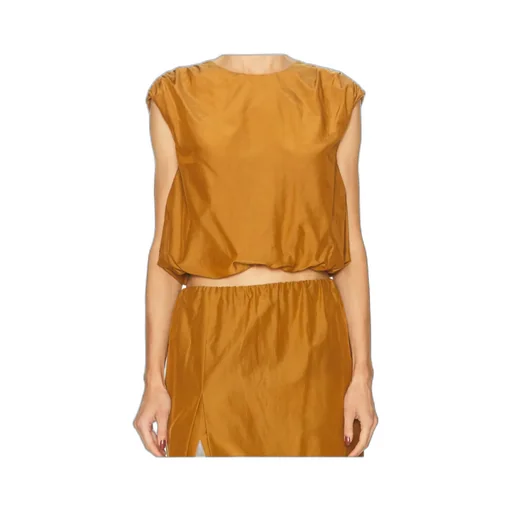 Cosma Gathered-Shoulder Top