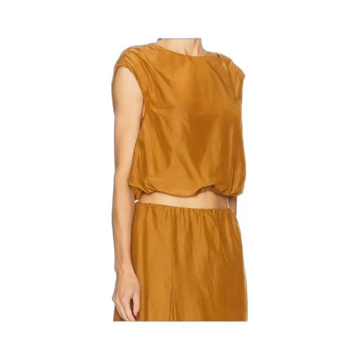 Cosma Gathered-Shoulder Top