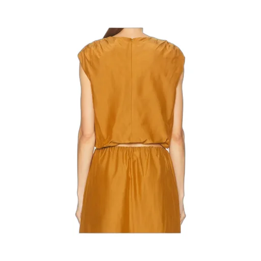 Cosma Gathered-Shoulder Top