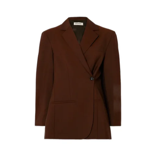 RÓHe Dual Tone Piqué Overlap Suit Jacket