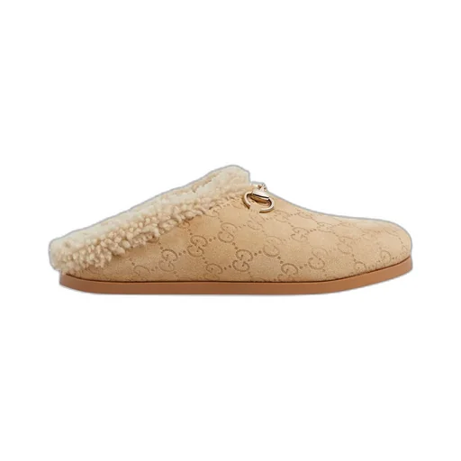 Gucci Monogrammed Slip-On Sandals