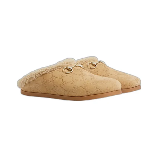 Gucci Monogrammed Slip-On Sandals
