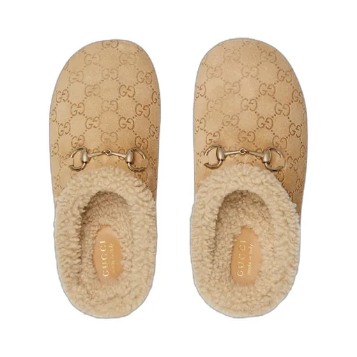 Gucci Monogrammed Slip-On Sandals