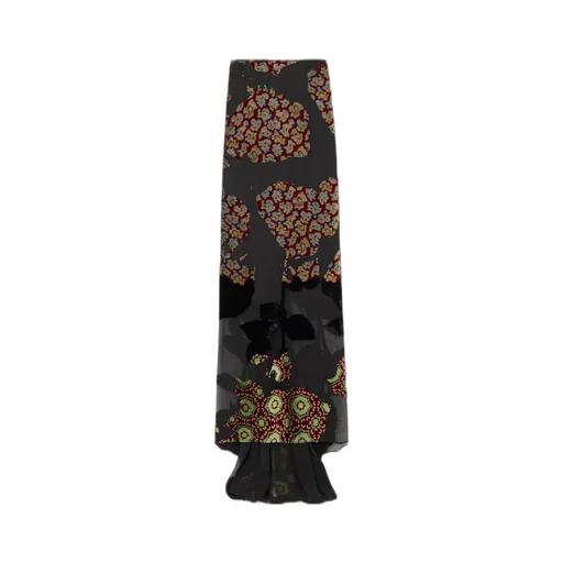 Floral-Print Ruffled Skirt