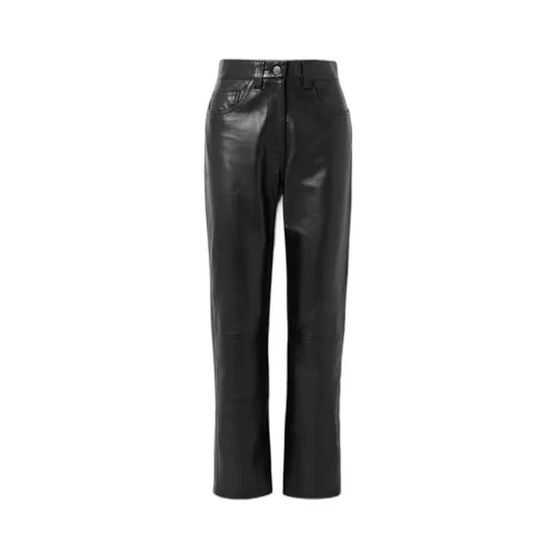 Panelled Leather Trousers