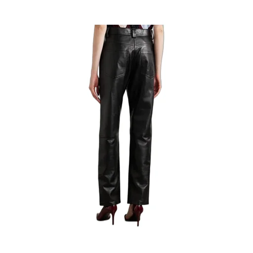 Panelled Leather Trousers
