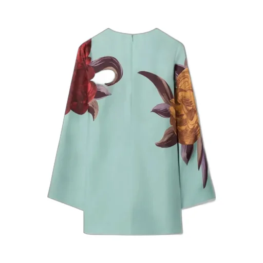 La Doublej Peony Print Mini Dress