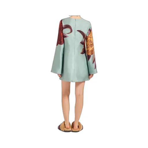 La Doublej Peony Print Mini Dress