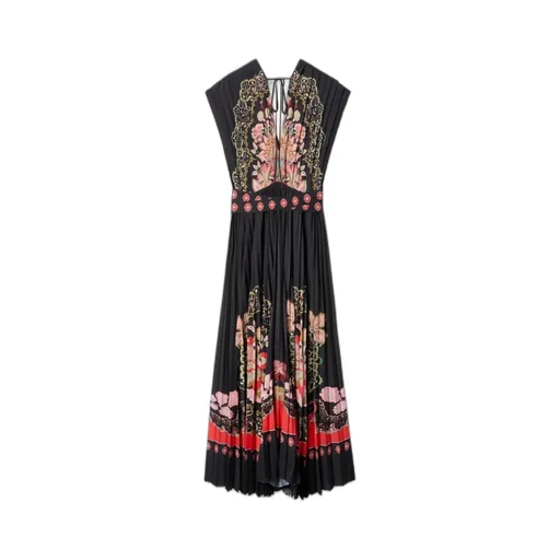 La Doublej Accordion Pleated Maxi Dress
