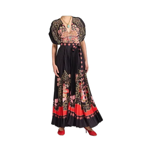 La Doublej Accordion Pleated Maxi Dress