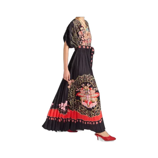 La Doublej Accordion Pleated Maxi Dress
