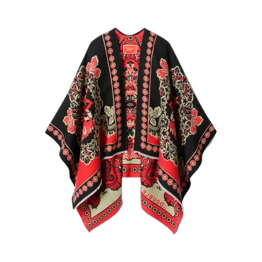 Soul Floral-Print Poncho