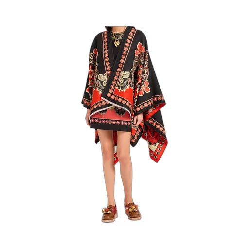 Soul Floral-Print Poncho
