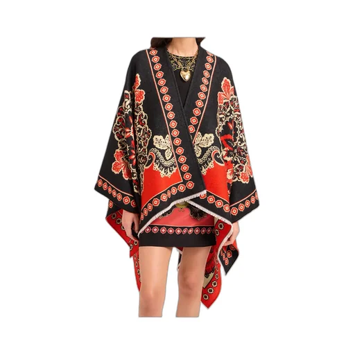 Soul Floral-Print Poncho