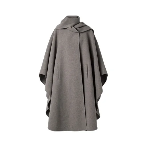 Justino Scarf-Style Shawl-Effect Coat
