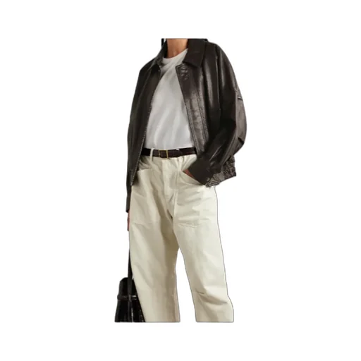 Dalma Leather Bomber Jacket