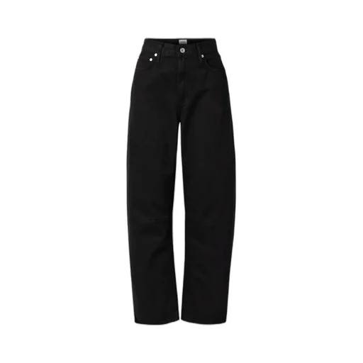 Miro Long Mid-Rise Barrel-Leg Jeans