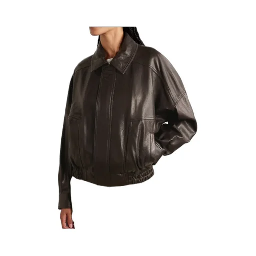 Dalma Leather Bomber Jacket