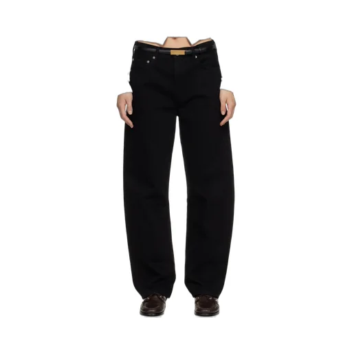 Miro Long Mid-Rise Barrel-Leg Jeans