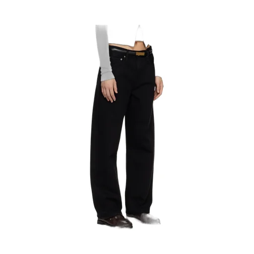 Miro Long Mid-Rise Barrel-Leg Jeans