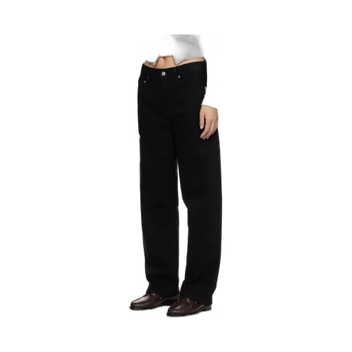 Miro Long Mid-Rise Barrel-Leg Jeans