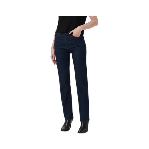 90's Pinch Waist High Rise Straight Long