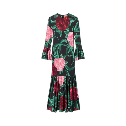 Alba Floral Ruffled Midi Dress