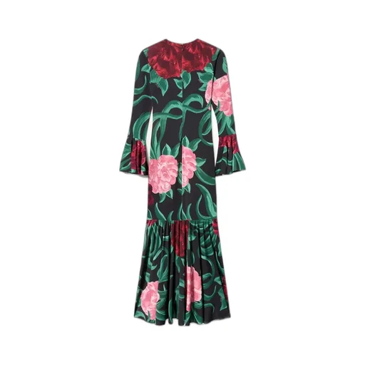 Alba Floral Ruffled Midi Dress