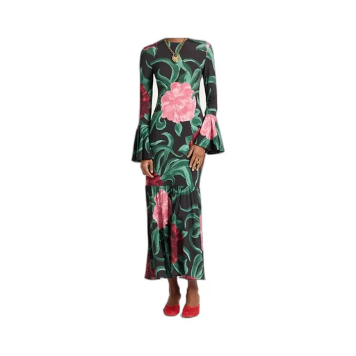 Alba Floral Ruffled Midi Dress
