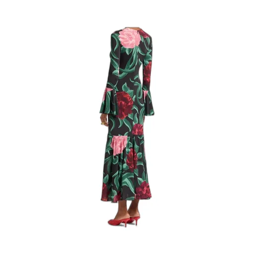 Alba Floral Ruffled Midi Dress