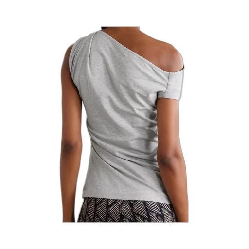 Off-The-Shoulder Draped Knit Top