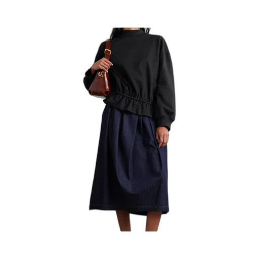 Cotton-Jersey Peplum Sweatshirt