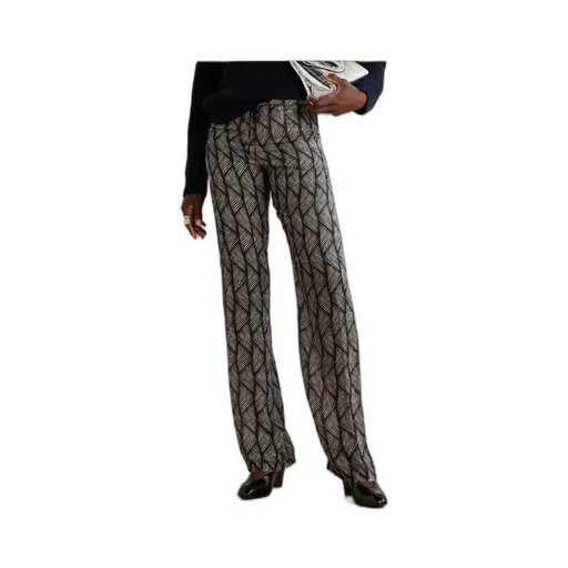 Devoré-Velvet Straight-Leg Pants
