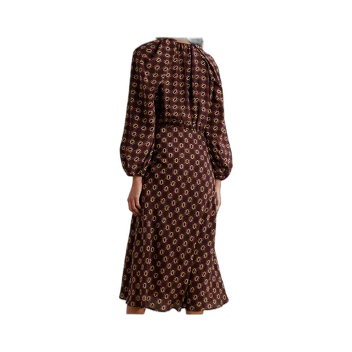 Printed Silk Crepe De Chine Wrap-Effect Midi Dress