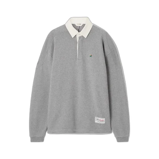 Crest Embroidered Ribbed Cotton Polo Shirt