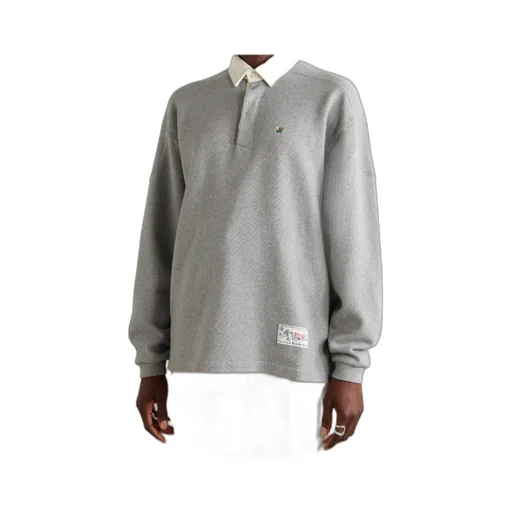 Crest Embroidered Ribbed Cotton Polo Shirt
