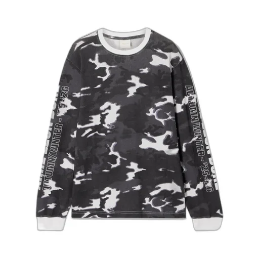 Camouflage-Print Cotton-Mesh T-Shirt