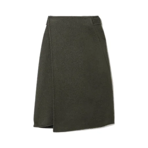 Bodhi Wool-Blend Bouclé-Twill Midi Wrap Skirt