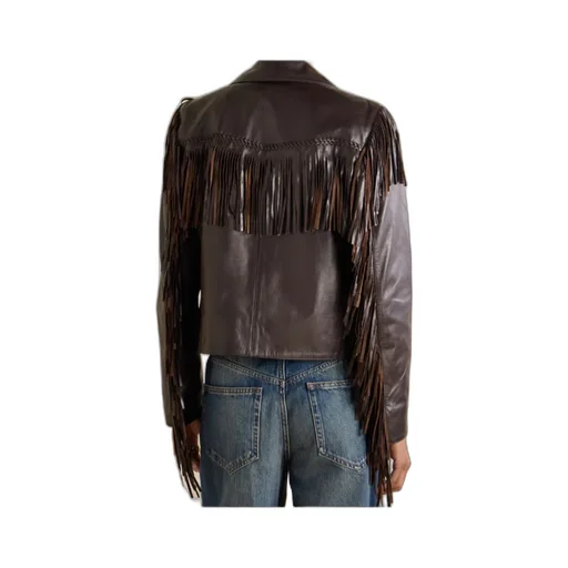 Long-Sleeved Leather Jacket