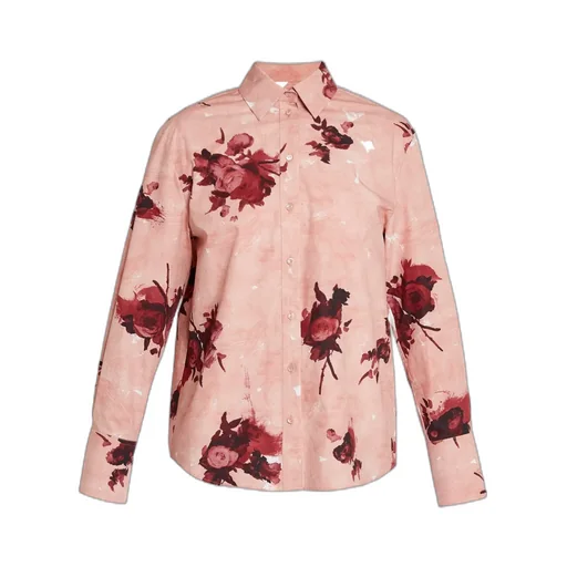 Rose-Print Long-Sleeve Shirt