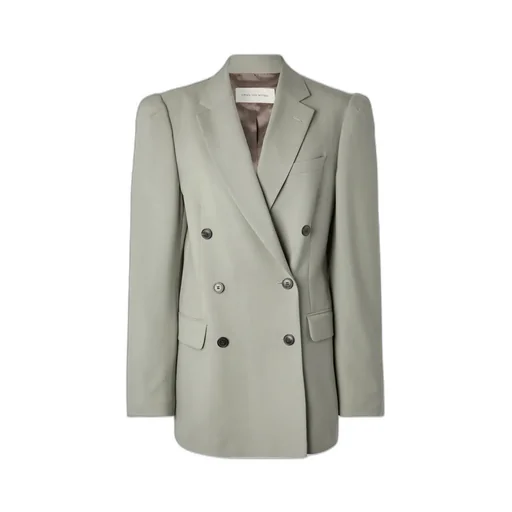 Double-Breasted Wool And Mohair-Blend Twill Blazer