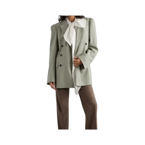 Double-Breasted Wool And Mohair-Blend Twill Blazer