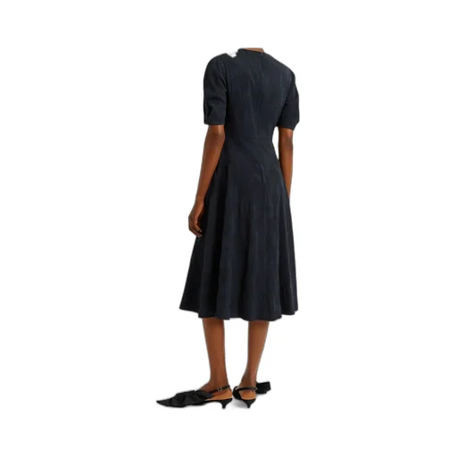 AppliquÉD Cotton-Blend Cloqué Midi Dress