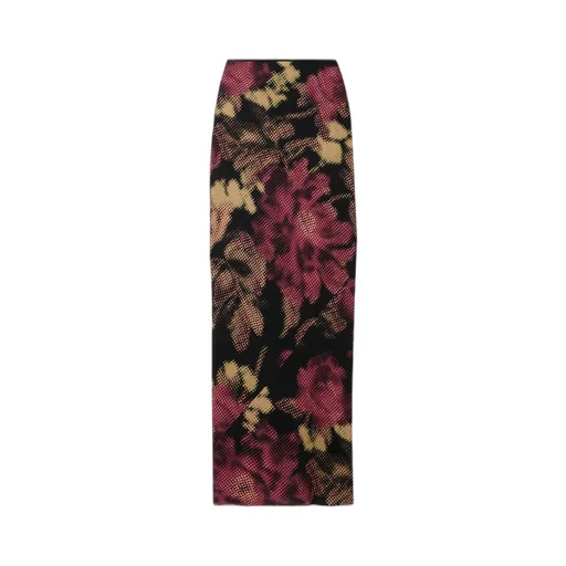 Floral-Print Crepe Maxi Skirt