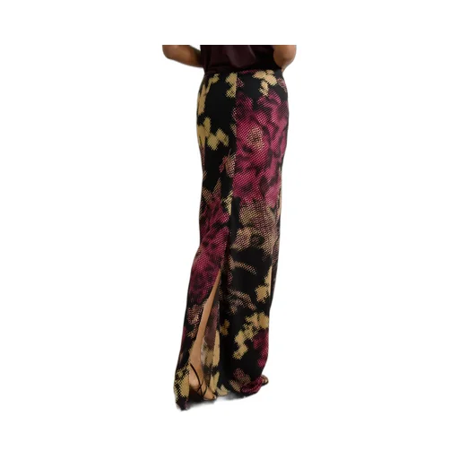 Floral-Print Crepe Maxi Skirt