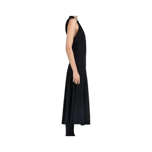 Draped One-Shoulder Midi Party Dress
